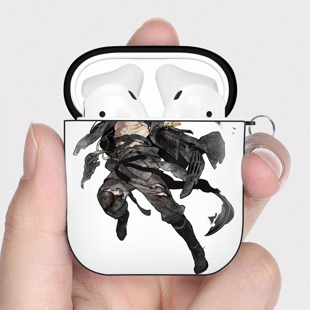 （画像用） 刀剣乱舞 Touken Ranbu AirPods 第2世代保護ケース ハードシェル ブラック 耐衝撃・防指紋・カラビナ付き