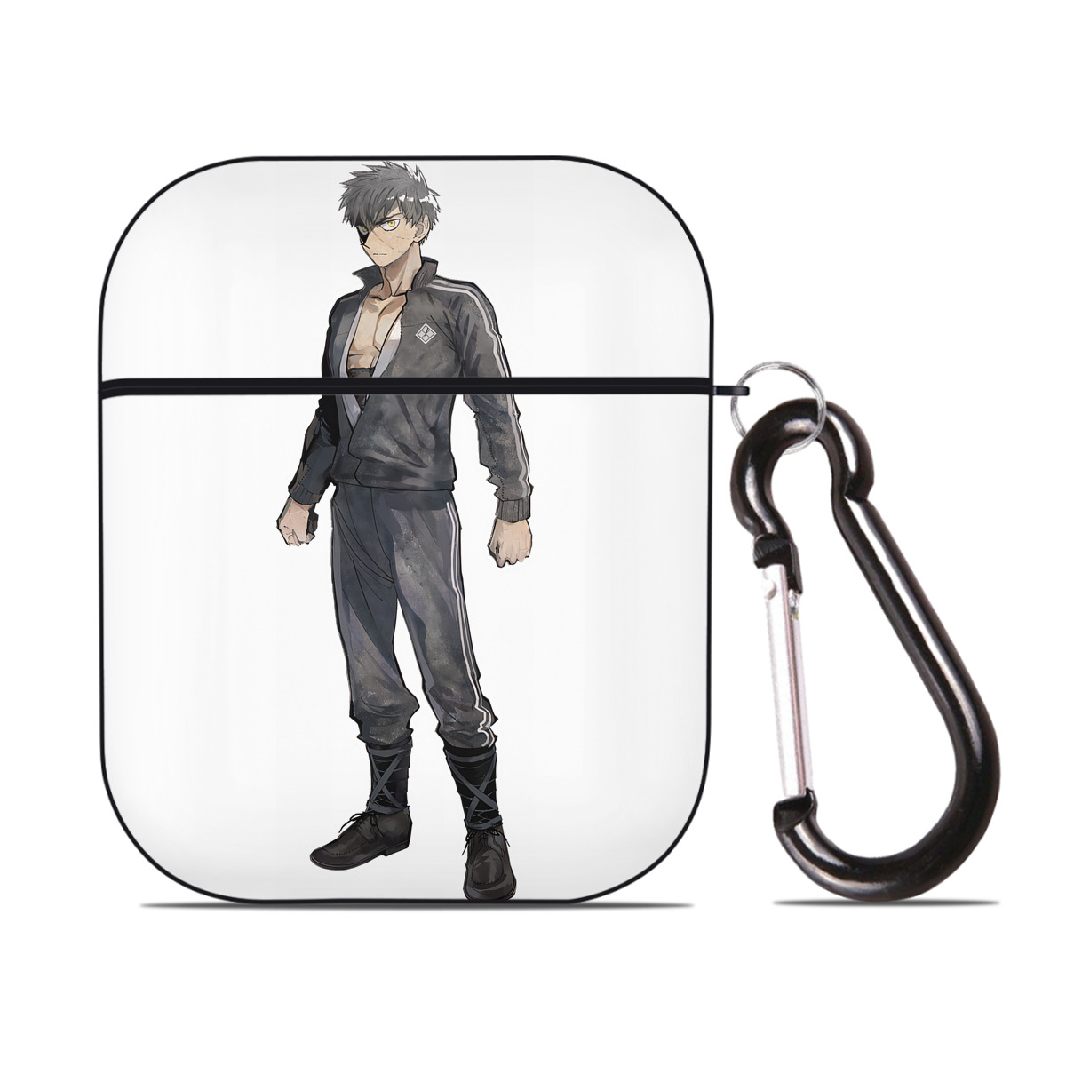 （画像用） 刀剣乱舞 Touken Ranbu AirPods 第2世代保護ケース ハードシェル ブラック 耐衝撃・防指紋・カラビナ付き