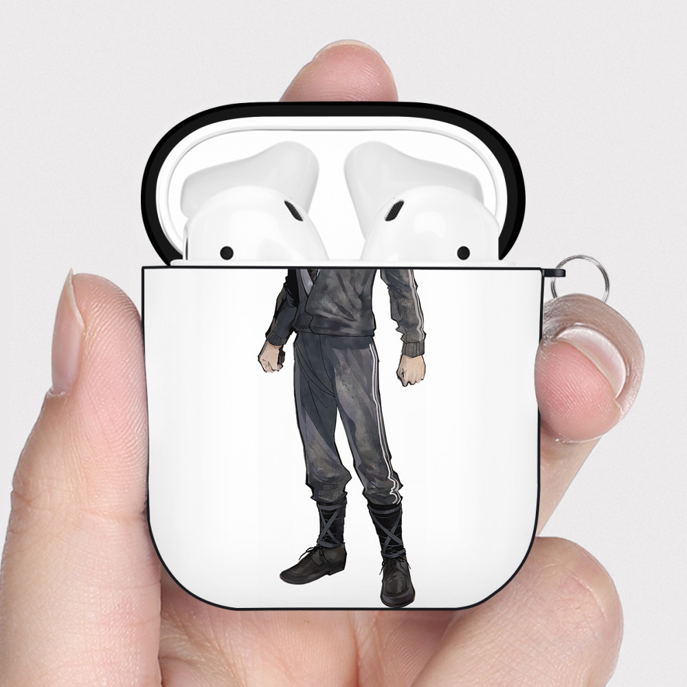 （画像用） 刀剣乱舞 Touken Ranbu AirPods 第2世代保護ケース ハードシェル ブラック 耐衝撃・防指紋・カラビナ付き