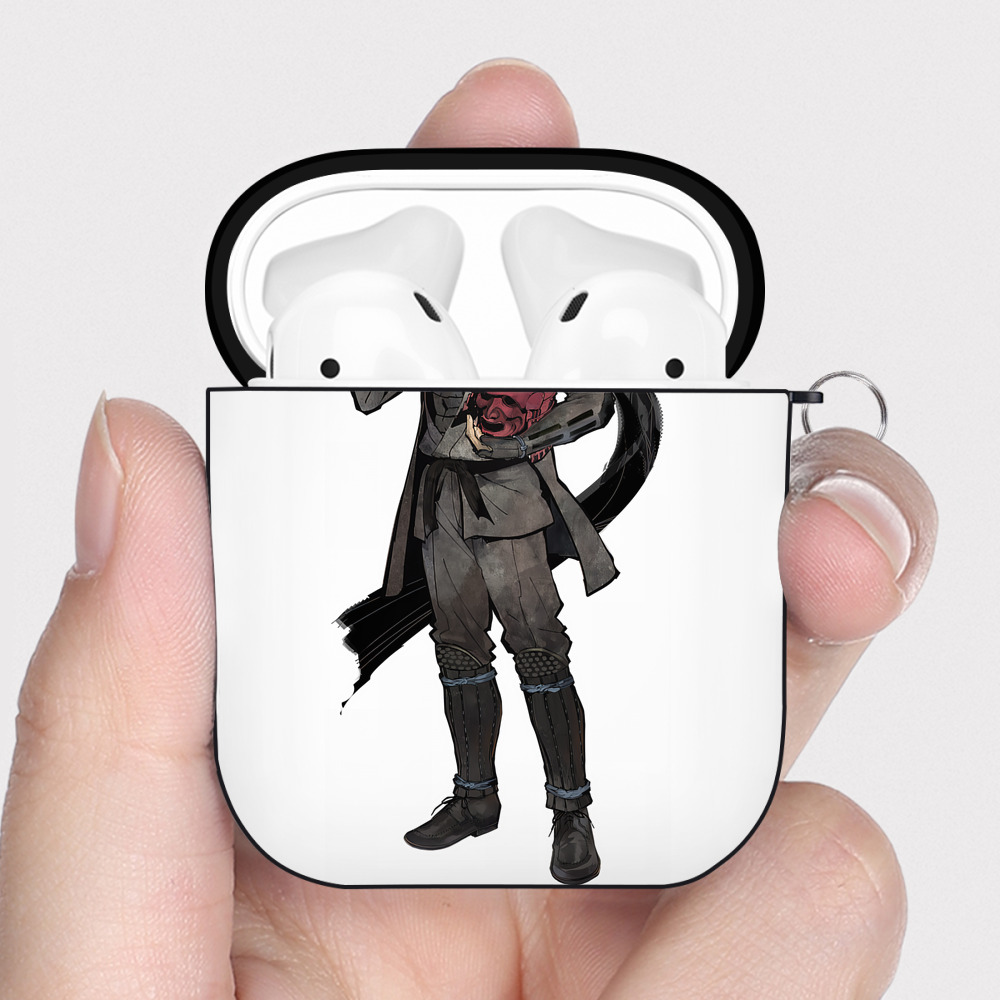 （画像用） 刀剣乱舞 Touken Ranbu AirPods 第2世代保護ケース ハードシェル ブラック 耐衝撃・防指紋・カラビナ付き
