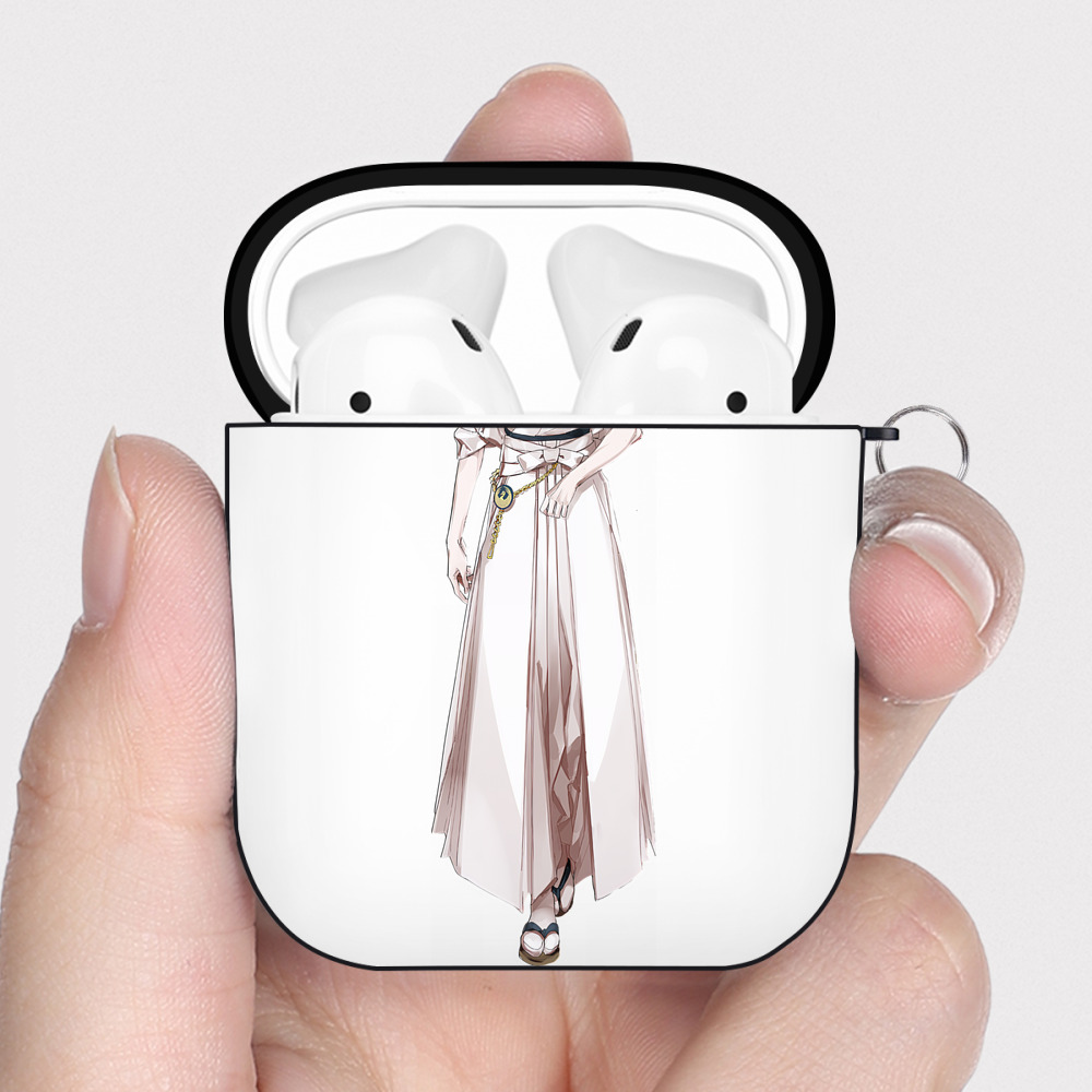 （画像用） 刀剣乱舞 Touken Ranbu AirPods 第2世代保護ケース ハードシェル ブラック 耐衝撃・防指紋・カラビナ付き