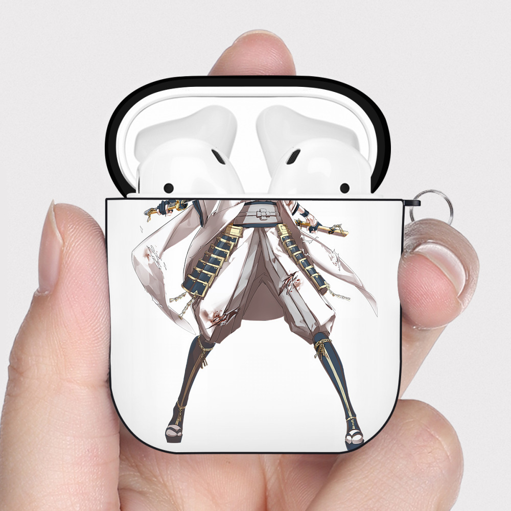 （画像用） 刀剣乱舞 Touken Ranbu AirPods 第2世代保護ケース ハードシェル ブラック 耐衝撃・防指紋・カラビナ付き