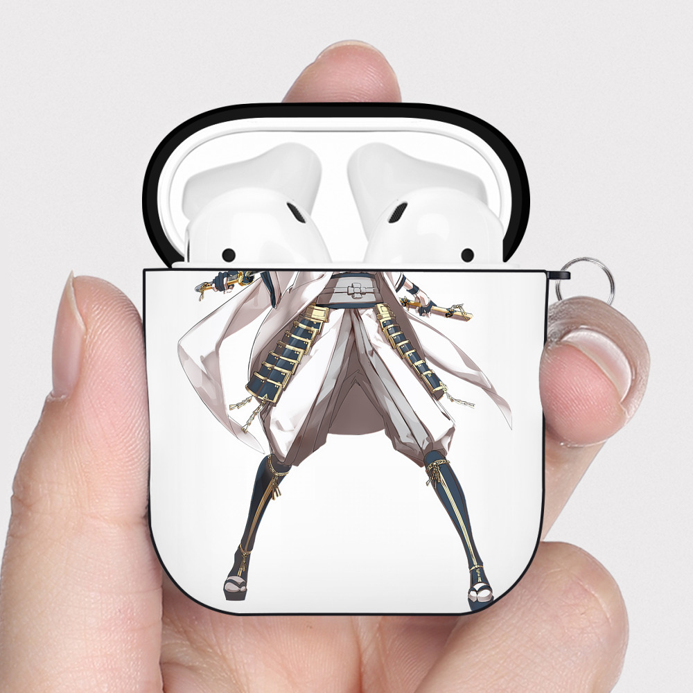 （画像用） 刀剣乱舞 Touken Ranbu AirPods 第2世代保護ケース ハードシェル ブラック 耐衝撃・防指紋・カラビナ付き