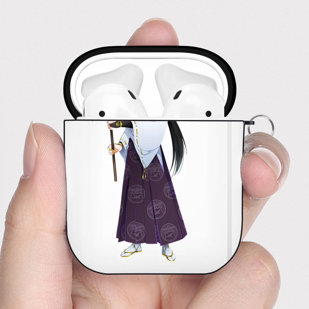 （画像用） 刀剣乱舞 Touken Ranbu AirPods 第2世代保護ケース ハードシェル ブラック 耐衝撃・防指紋・カラビナ付き