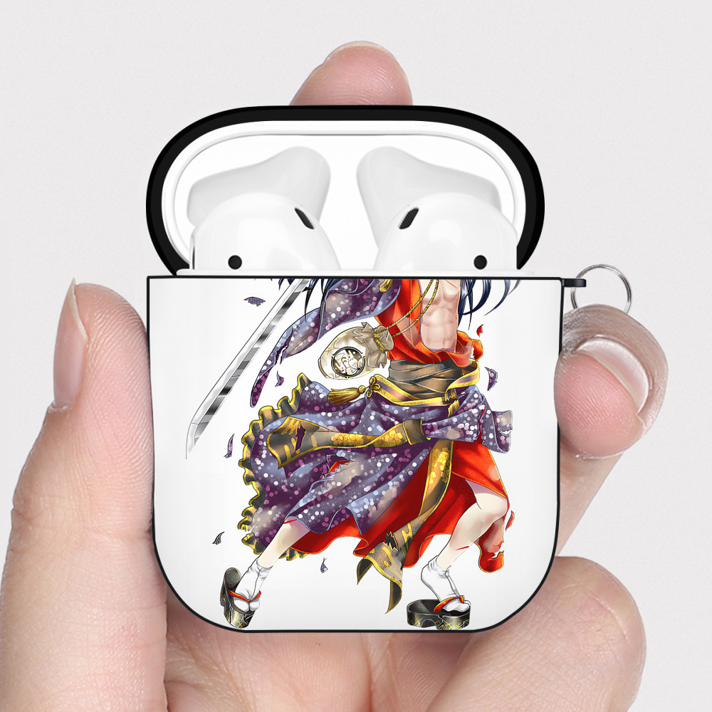 （画像用） 刀剣乱舞 Touken Ranbu AirPods 第2世代保護ケース ハードシェル ブラック 耐衝撃・防指紋・カラビナ付き