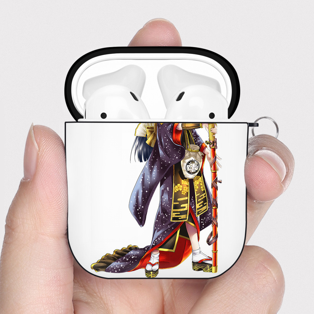 （画像用） 刀剣乱舞 Touken Ranbu AirPods 第2世代保護ケース ハードシェル ブラック 耐衝撃・防指紋・カラビナ付き