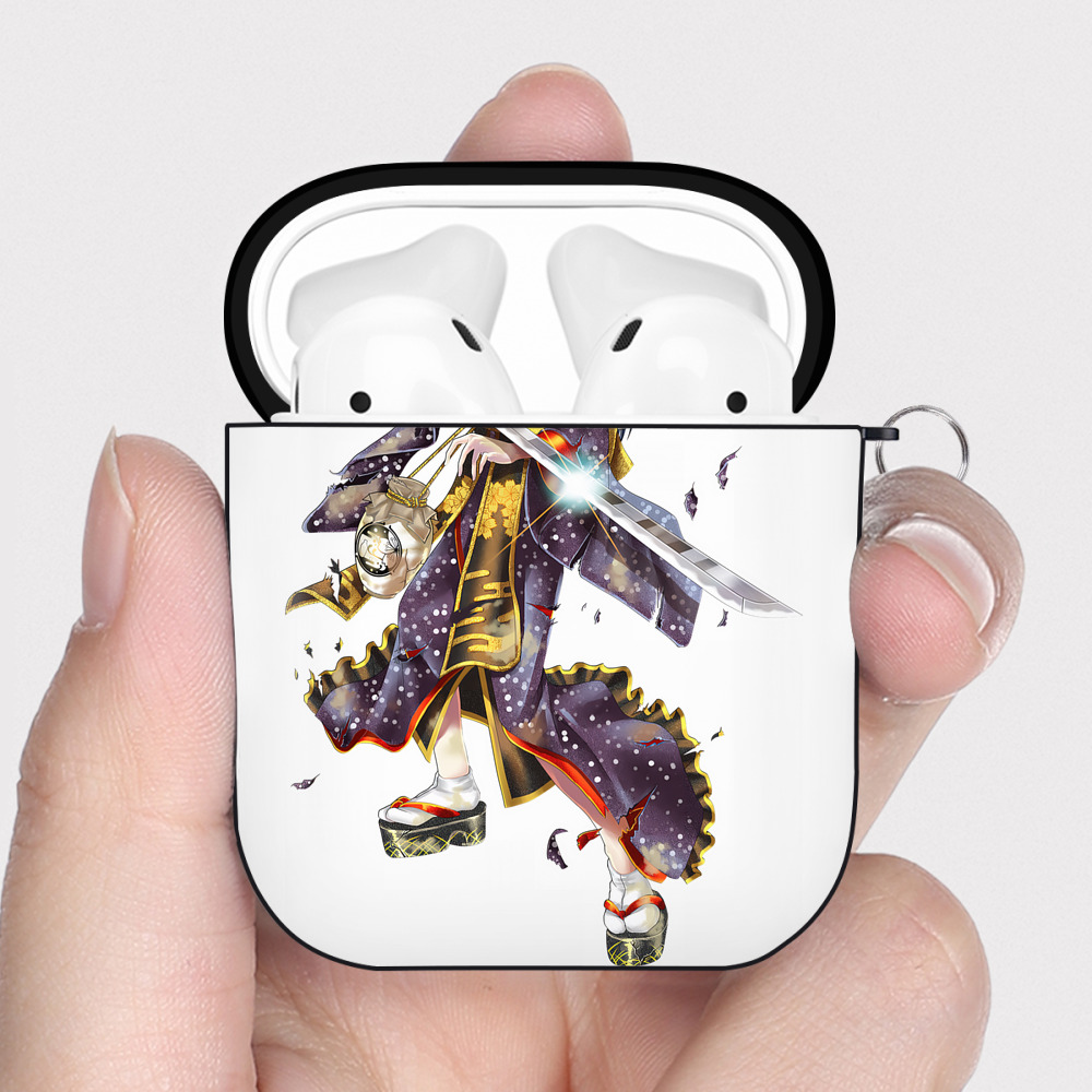 （画像用） 刀剣乱舞 Touken Ranbu AirPods 第2世代保護ケース ハードシェル ブラック 耐衝撃・防指紋・カラビナ付き