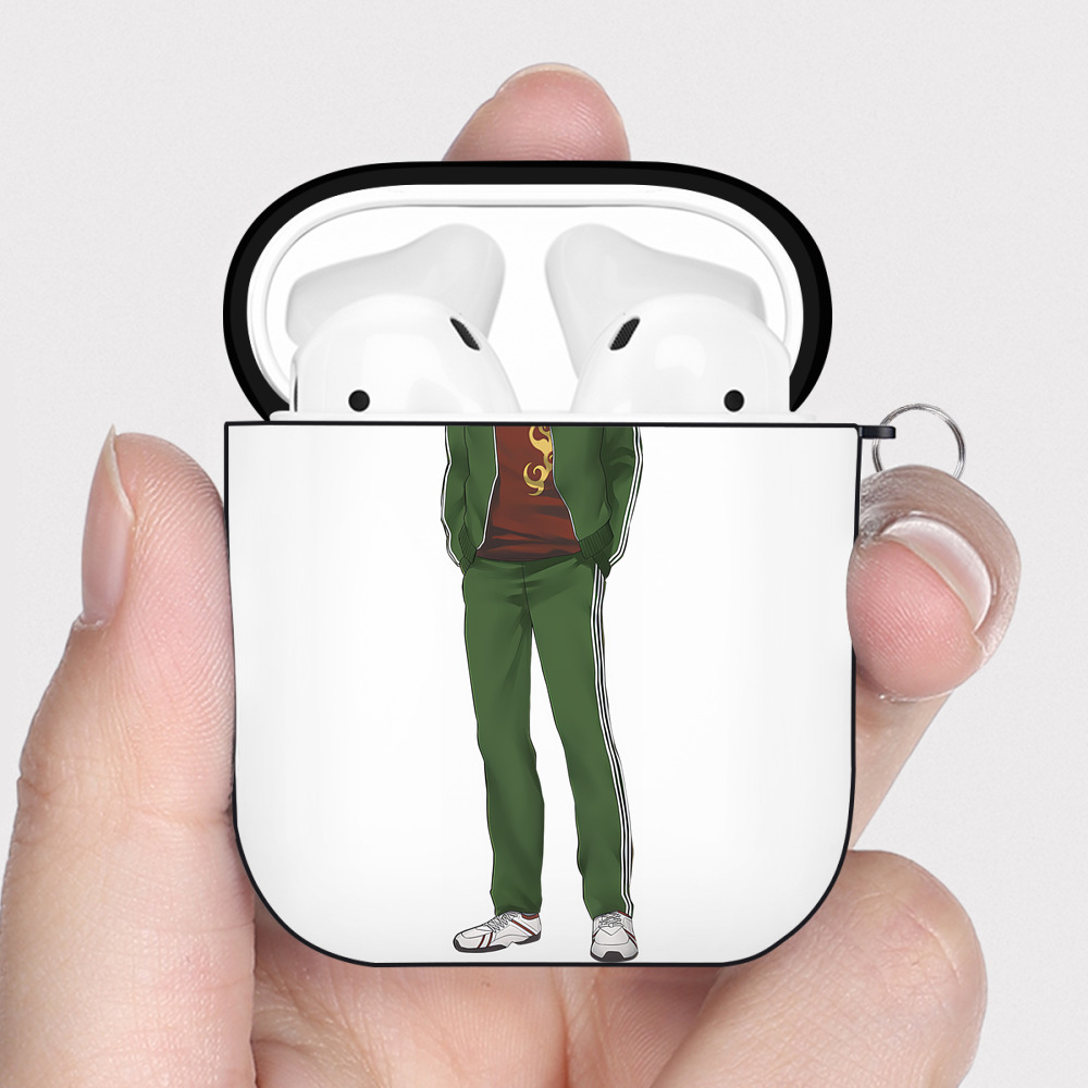 （画像用） 刀剣乱舞 Touken Ranbu AirPods 第2世代保護ケース ハードシェル ブラック 耐衝撃・防指紋・カラビナ付き