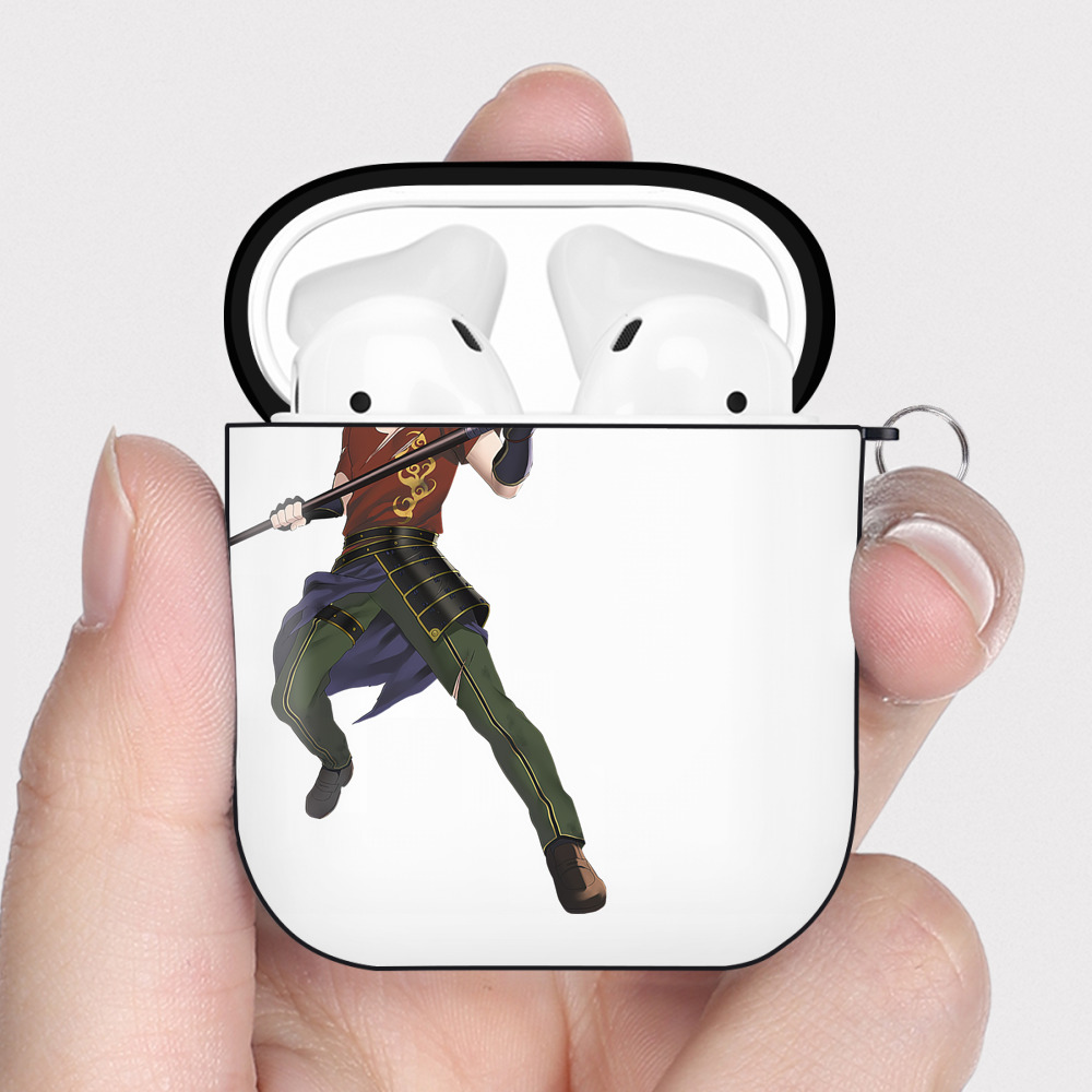 （画像用） 刀剣乱舞 Touken Ranbu AirPods 第2世代保護ケース ハードシェル ブラック 耐衝撃・防指紋・カラビナ付き
