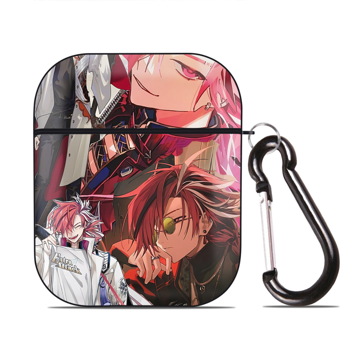 （画像用） 刀剣乱舞 Touken Ranbu AirPods 第2世代保護ケース ハードシェル ブラック 耐衝撃・防指紋・カラビナ付き