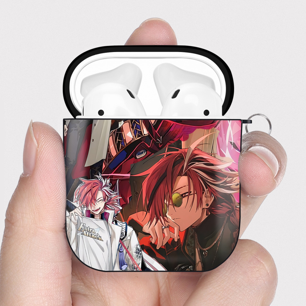 （画像用） 刀剣乱舞 Touken Ranbu AirPods 第2世代保護ケース ハードシェル ブラック 耐衝撃・防指紋・カラビナ付き