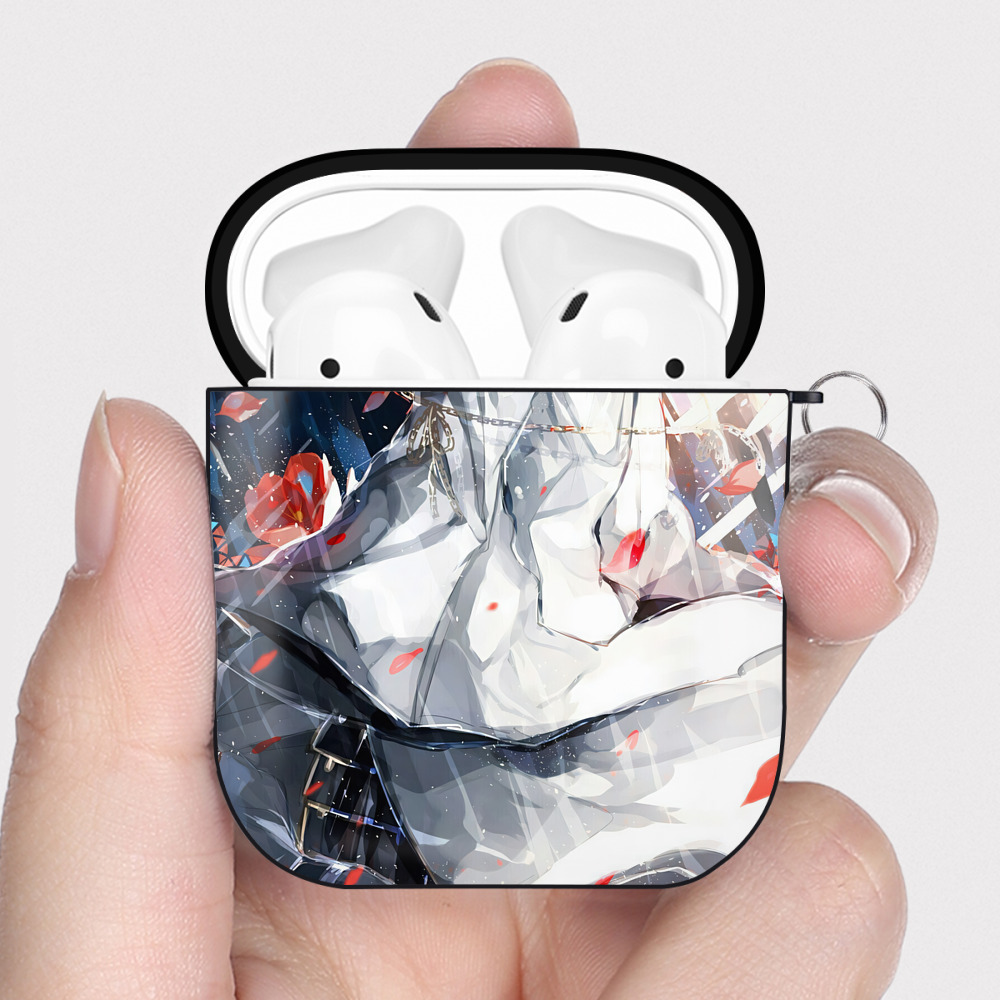 （画像用） 刀剣乱舞 Touken Ranbu AirPods 第2世代保護ケース ハードシェル ブラック 耐衝撃・防指紋・カラビナ付き