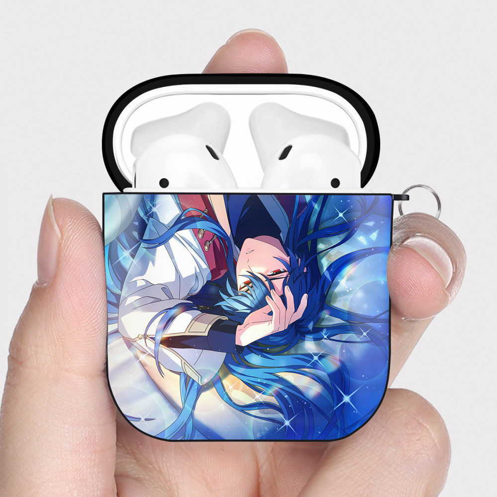 （画像用） 刀剣乱舞 Touken Ranbu AirPods 第2世代保護ケース ハードシェル ブラック 耐衝撃・防指紋・カラビナ付き