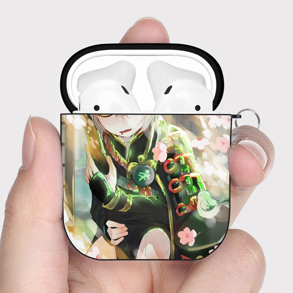 （画像用） 刀剣乱舞 Touken Ranbu AirPods 第2世代保護ケース ハードシェル ブラック 耐衝撃・防指紋・カラビナ付き