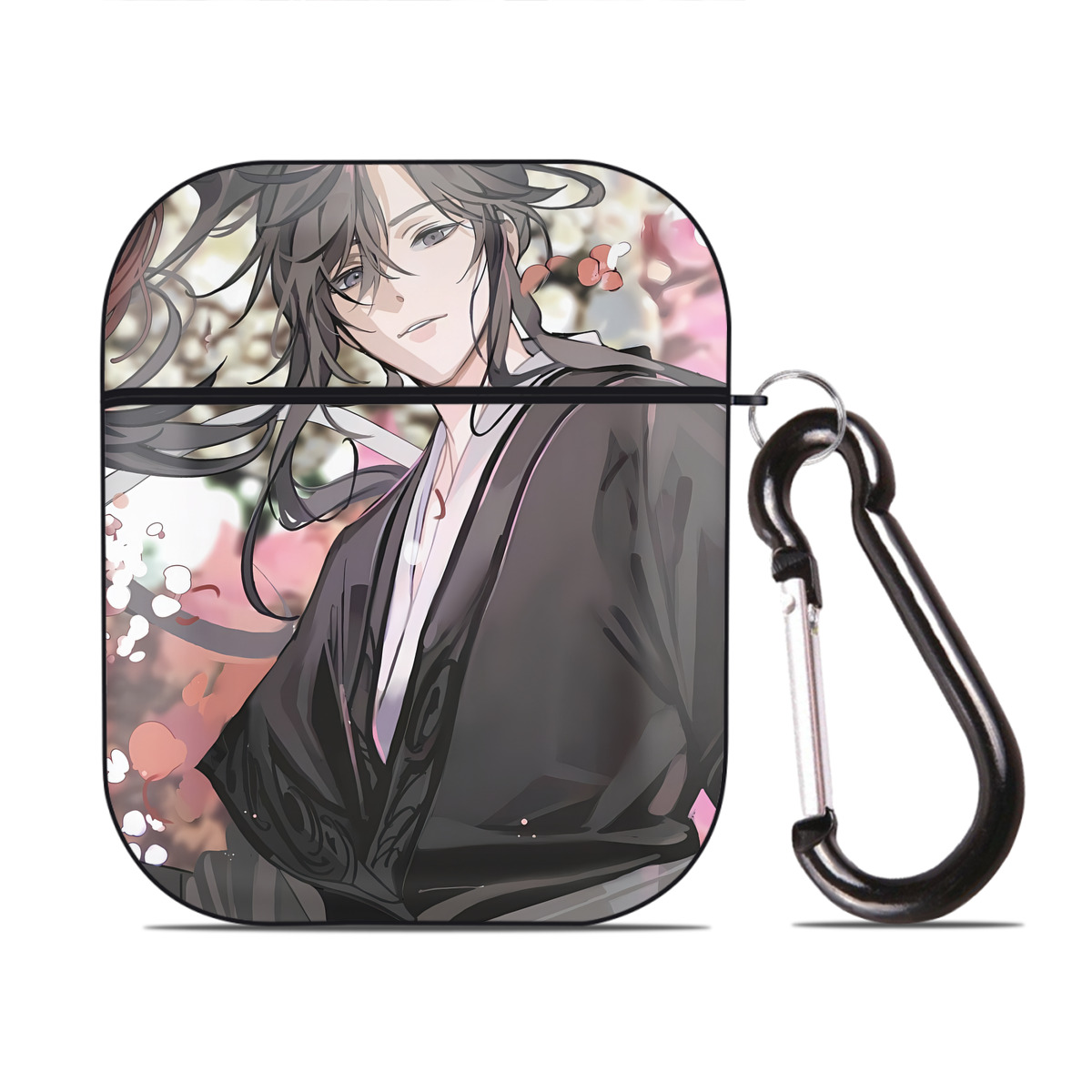 （画像用） 刀剣乱舞 Touken Ranbu AirPods 第2世代保護ケース ハードシェル ブラック 耐衝撃・防指紋・カラビナ付き