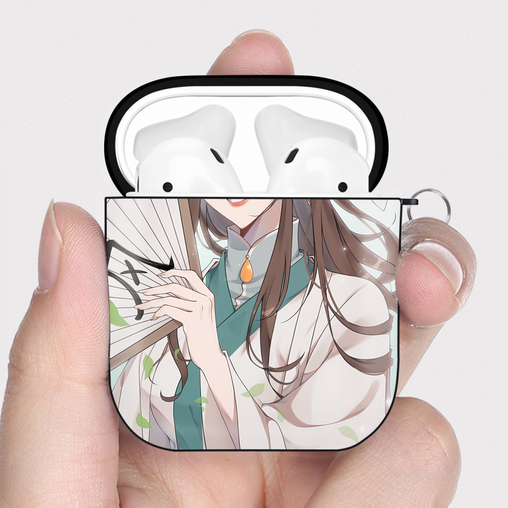 （画像用） 刀剣乱舞 Touken Ranbu AirPods 第2世代保護ケース ハードシェル ブラック 耐衝撃・防指紋・カラビナ付き