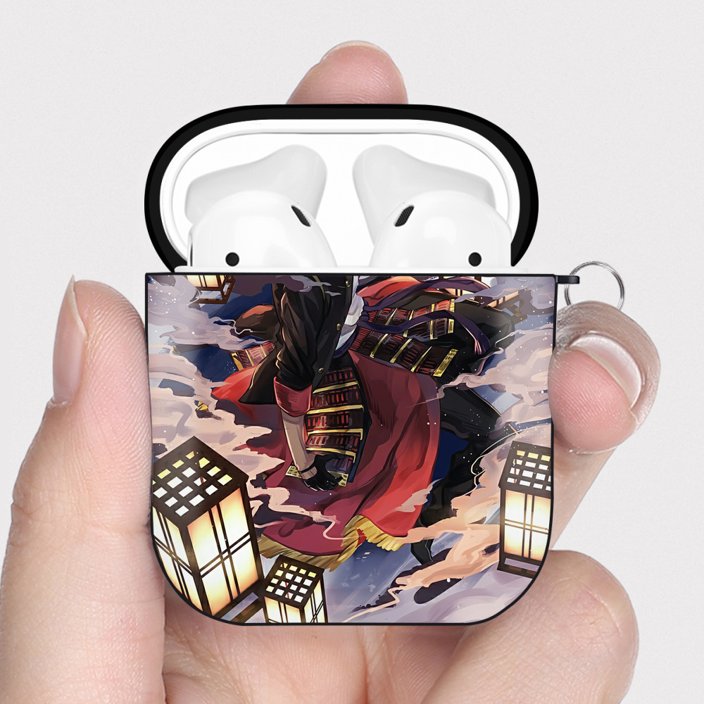 （画像用） 刀剣乱舞 Touken Ranbu AirPods 第2世代保護ケース ハードシェル ブラック 耐衝撃・防指紋・カラビナ付き