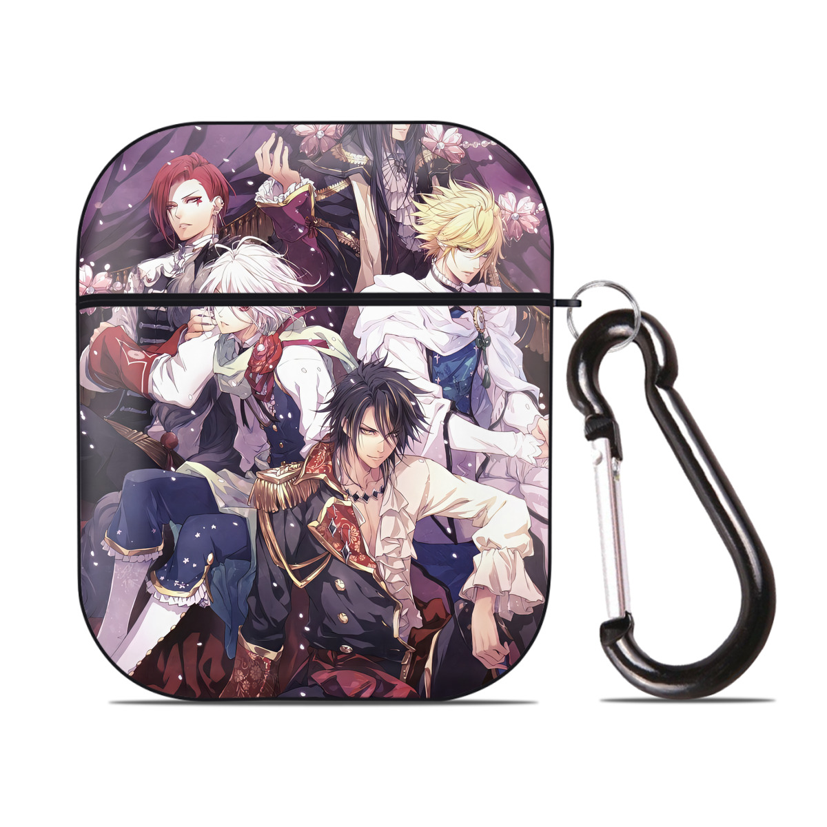 （画像用） 刀剣乱舞 Touken Ranbu AirPods 第2世代保護ケース ハードシェル ブラック 耐衝撃・防指紋・カラビナ付き