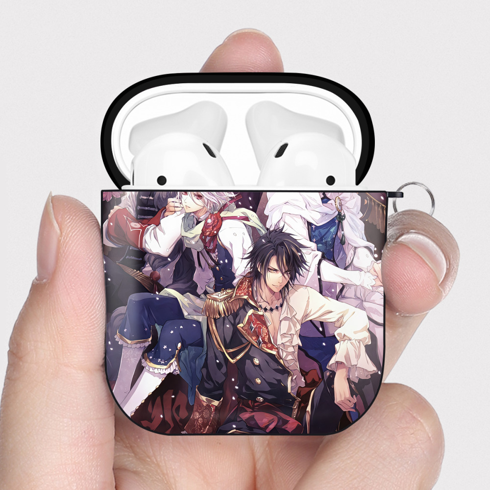 （画像用） 刀剣乱舞 Touken Ranbu AirPods 第2世代保護ケース ハードシェル ブラック 耐衝撃・防指紋・カラビナ付き