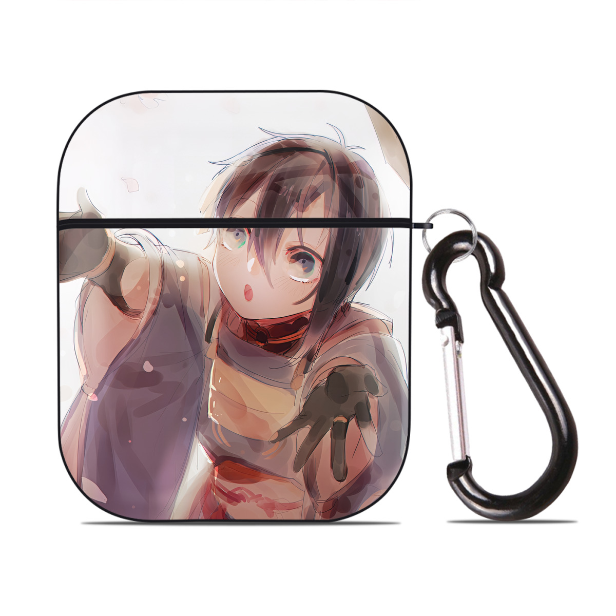 （画像用） 刀剣乱舞 Touken Ranbu AirPods 第2世代保護ケース ハードシェル ブラック 耐衝撃・防指紋・カラビナ付き