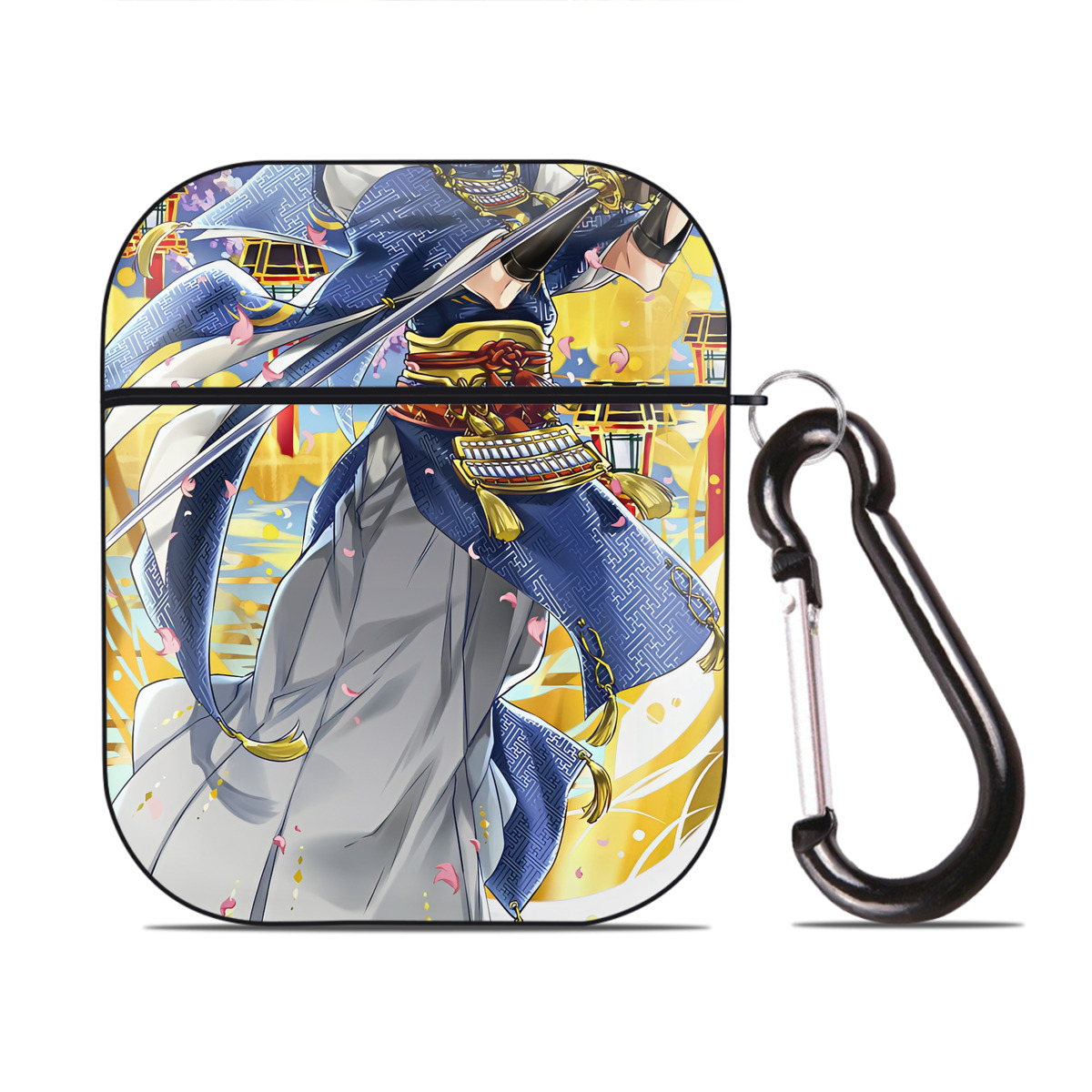 （画像用） 刀剣乱舞 Touken Ranbu AirPods 第2世代保護ケース ハードシェル ブラック 耐衝撃・防指紋・カラビナ付き