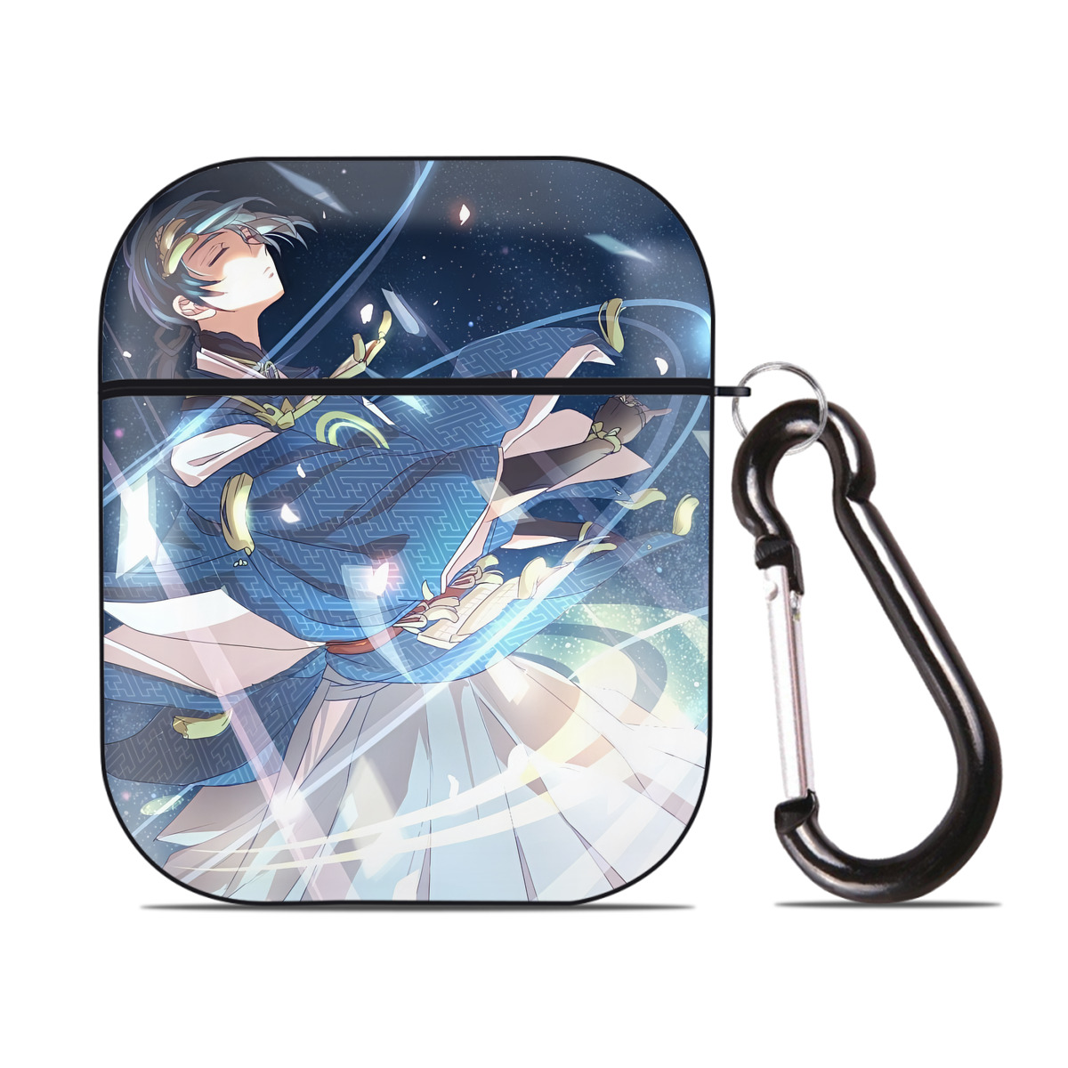 （画像用） 刀剣乱舞 Touken Ranbu AirPods 第2世代保護ケース ハードシェル ブラック 耐衝撃・防指紋・カラビナ付き