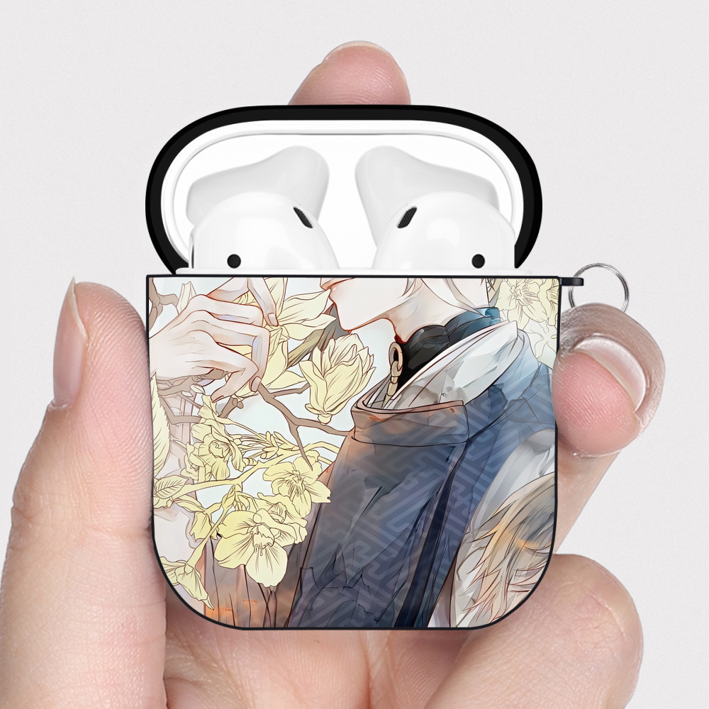 （画像用） 刀剣乱舞 Touken Ranbu AirPods 第2世代保護ケース ハードシェル ブラック 耐衝撃・防指紋・カラビナ付き