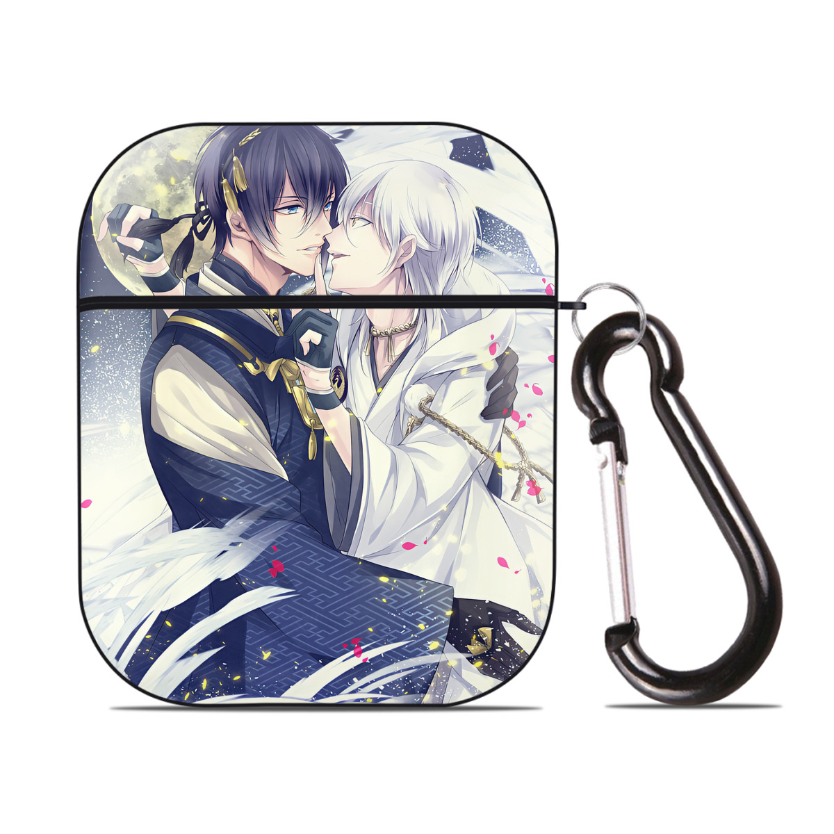 （画像用） 刀剣乱舞 Touken Ranbu AirPods 第2世代保護ケース ハードシェル ブラック 耐衝撃・防指紋・カラビナ付き