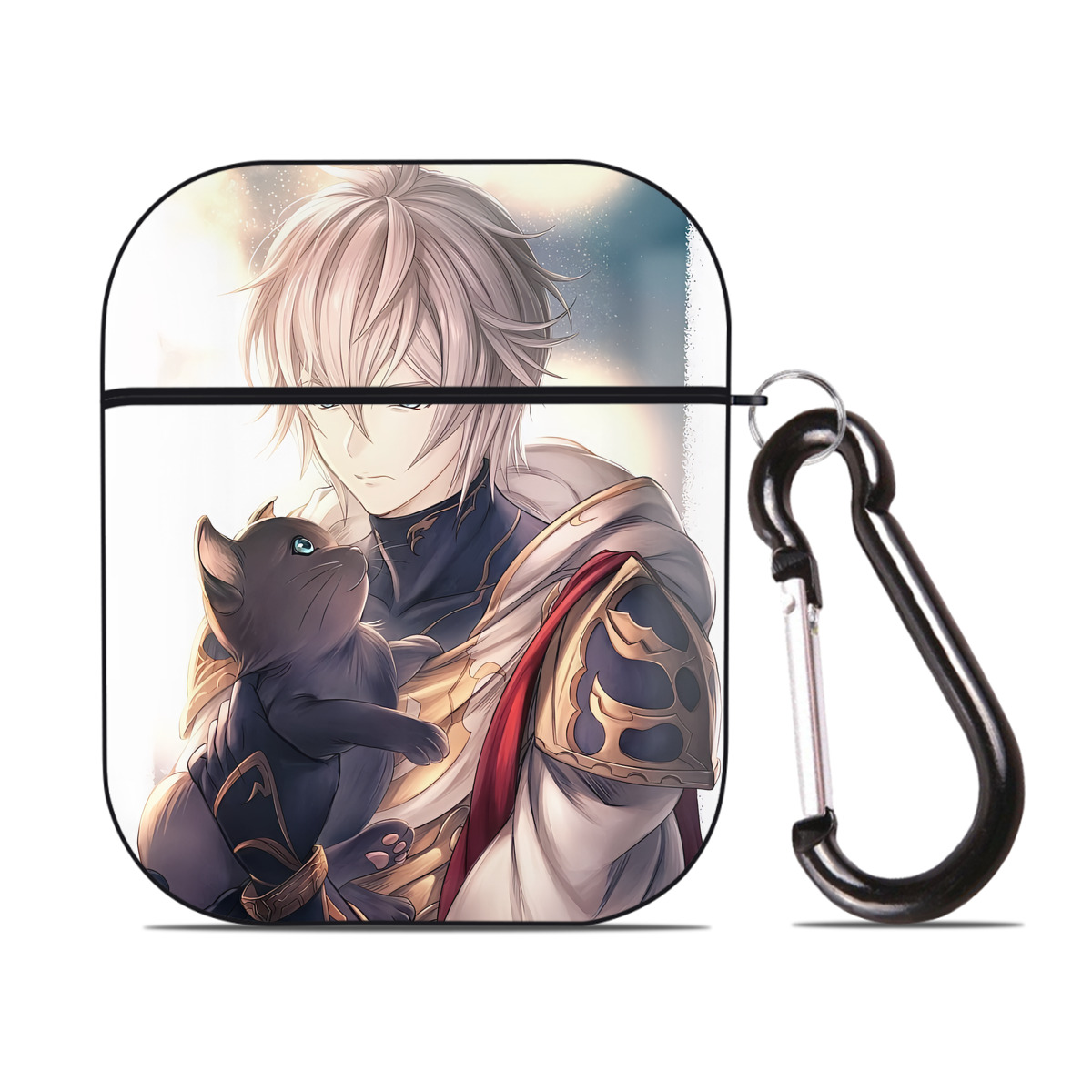 （画像用） 刀剣乱舞 Touken Ranbu AirPods 第2世代保護ケース ハードシェル ブラック 耐衝撃・防指紋・カラビナ付き