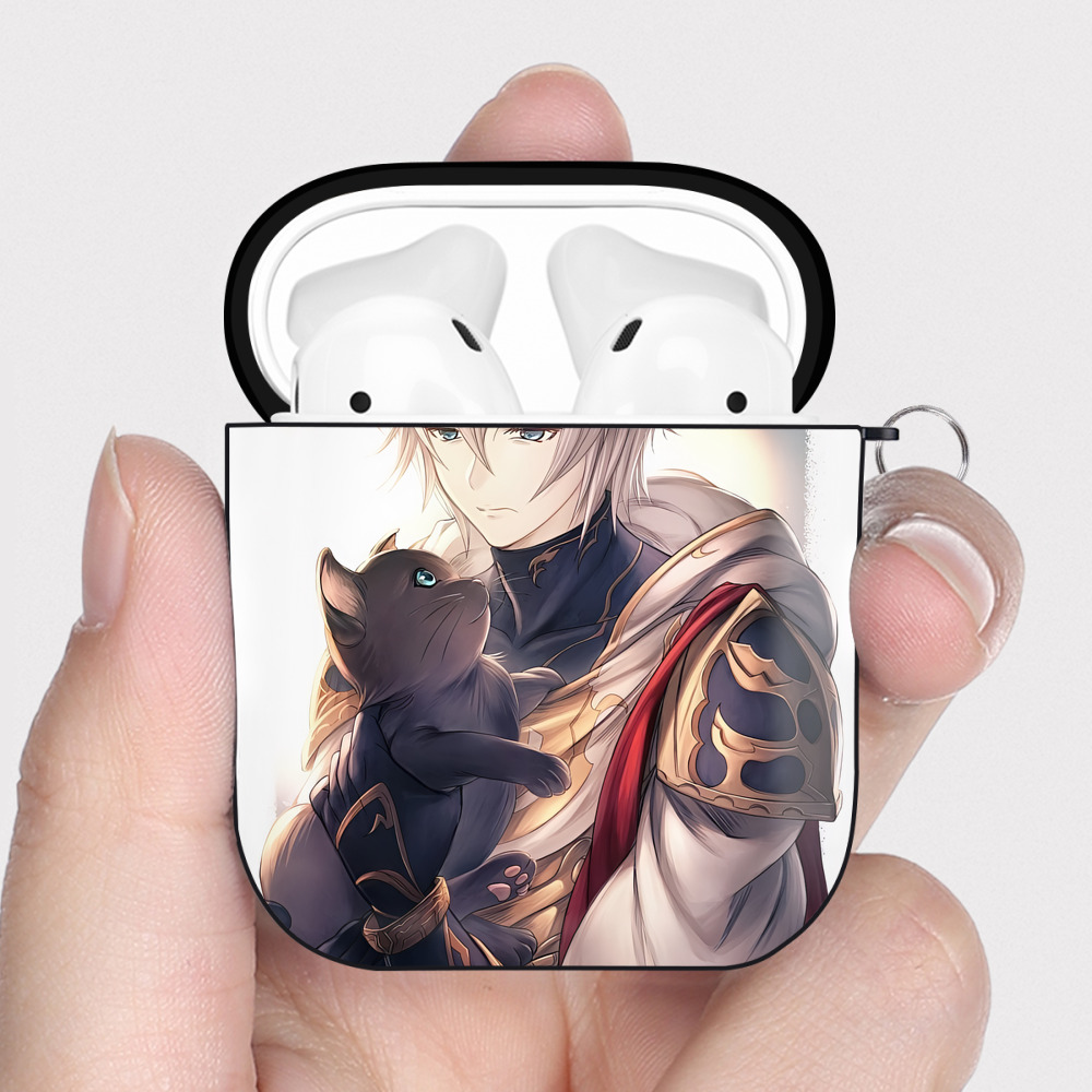 （画像用） 刀剣乱舞 Touken Ranbu AirPods 第2世代保護ケース ハードシェル ブラック 耐衝撃・防指紋・カラビナ付き
