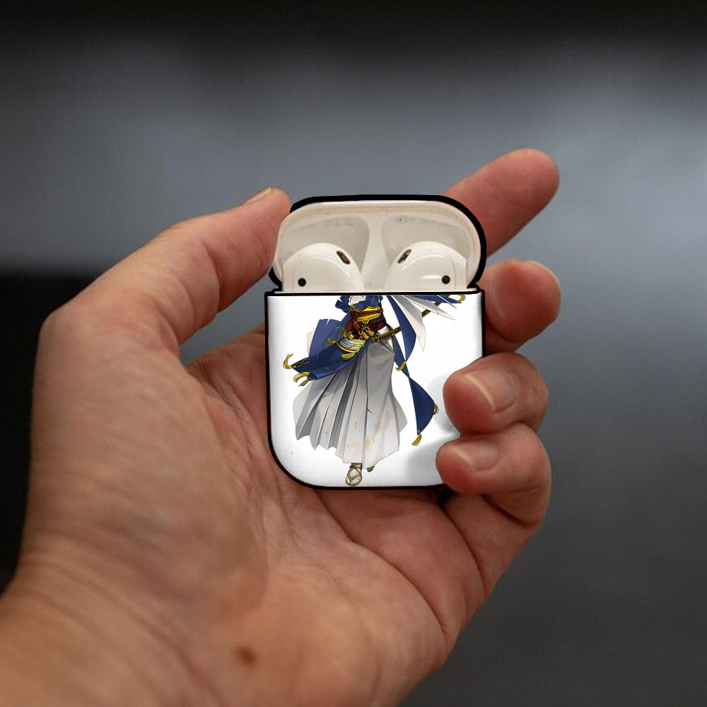 刀剣乱舞 Touken Ranbu AirPods 第2世代保護ケース ハードシェル ブラック 耐衝撃・防指紋・カラビナ付き