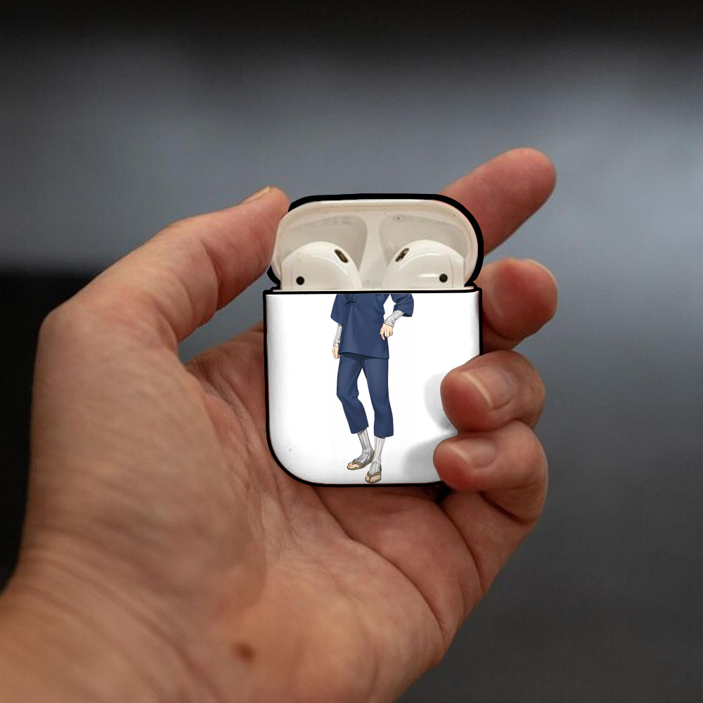 刀剣乱舞 Touken Ranbu AirPods 第2世代保護ケース ハードシェル ブラック 耐衝撃・防指紋・カラビナ付き