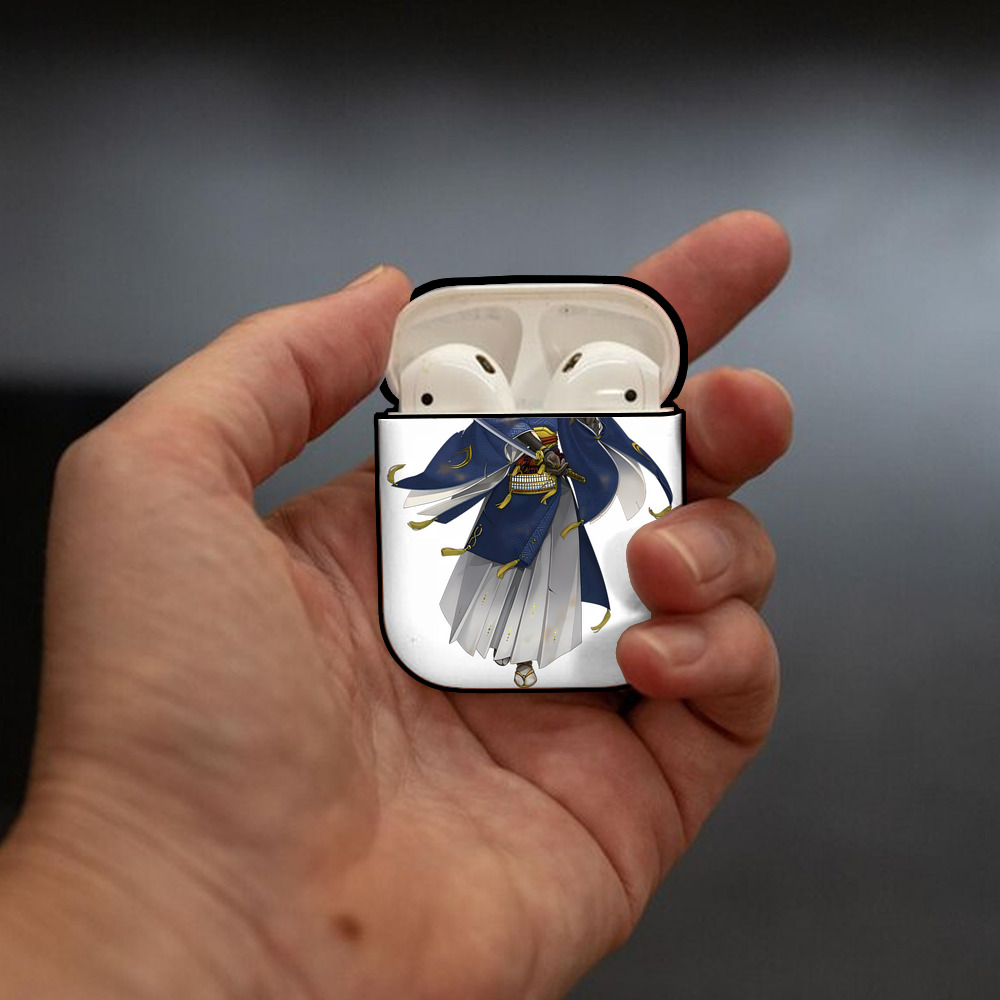 刀剣乱舞 Touken Ranbu AirPods 第2世代保護ケース ハードシェル ブラック 耐衝撃・防指紋・カラビナ付き