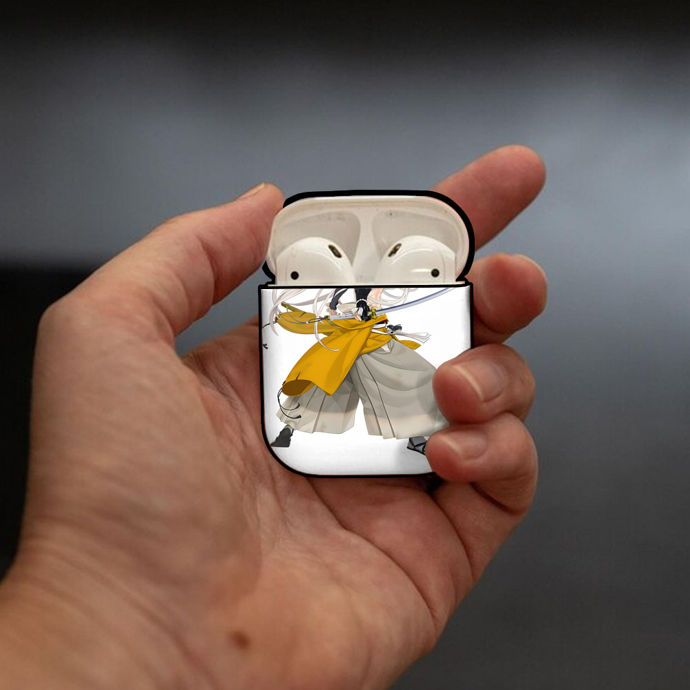 刀剣乱舞 Touken Ranbu AirPods 第2世代保護ケース ハードシェル ブラック 耐衝撃・防指紋・カラビナ付き