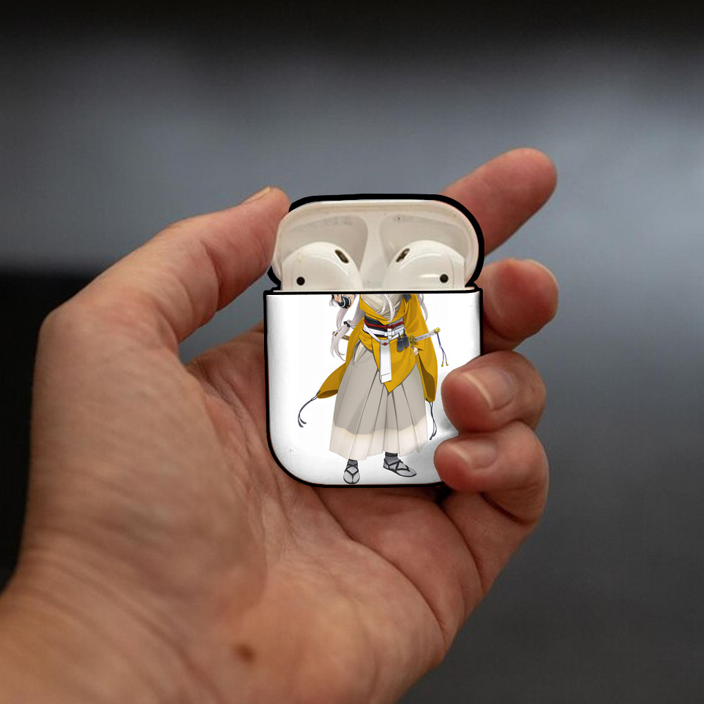 刀剣乱舞 Touken Ranbu AirPods 第2世代保護ケース ハードシェル ブラック 耐衝撃・防指紋・カラビナ付き
