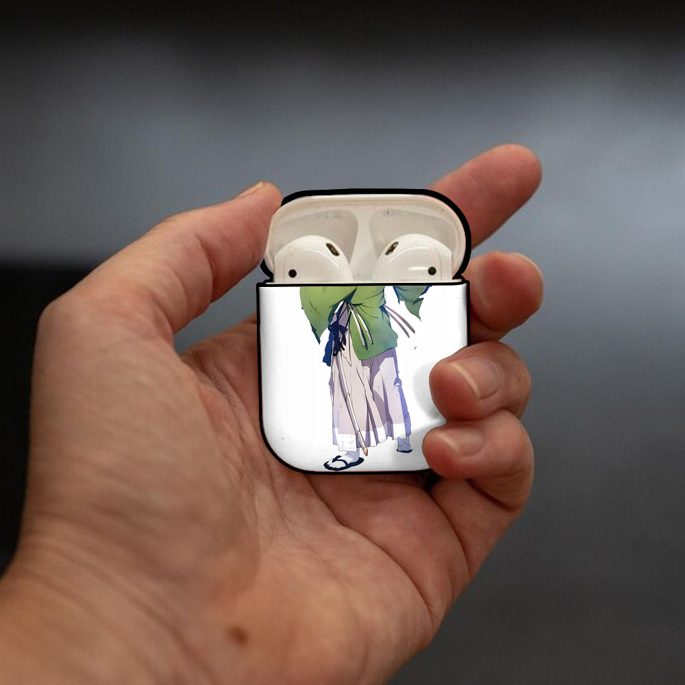 刀剣乱舞 Touken Ranbu AirPods 第2世代保護ケース ハードシェル ブラック 耐衝撃・防指紋・カラビナ付き