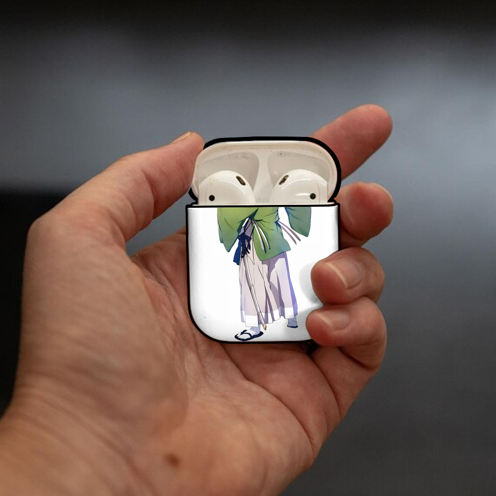刀剣乱舞 Touken Ranbu AirPods 第2世代保護ケース ハードシェル ブラック 耐衝撃・防指紋・カラビナ付き
