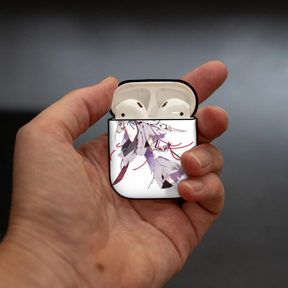刀剣乱舞 Touken Ranbu AirPods 第2世代保護ケース ハードシェル ブラック 耐衝撃・防指紋・カラビナ付き