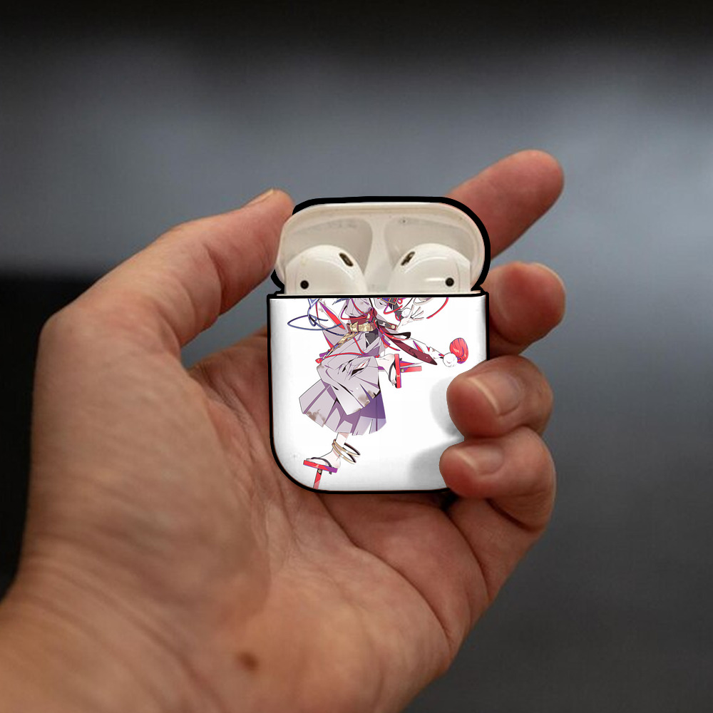 刀剣乱舞 Touken Ranbu AirPods 第2世代保護ケース ハードシェル ブラック 耐衝撃・防指紋・カラビナ付き