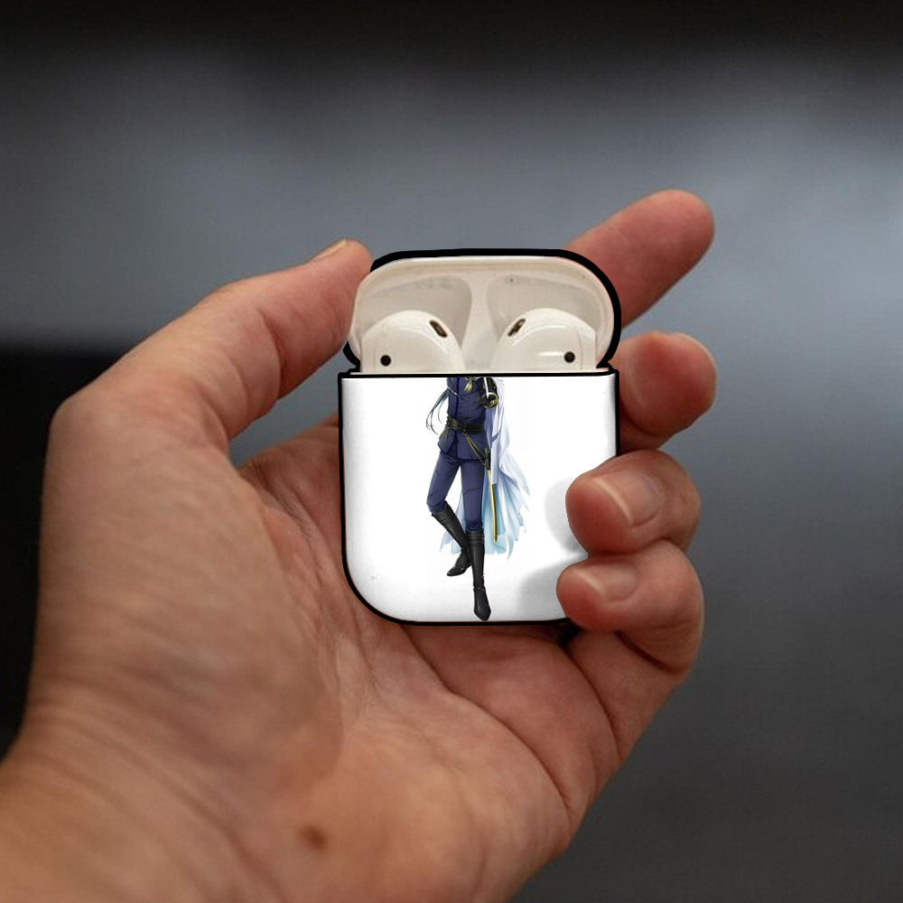 刀剣乱舞 Touken Ranbu AirPods 第2世代保護ケース ハードシェル ブラック 耐衝撃・防指紋・カラビナ付き