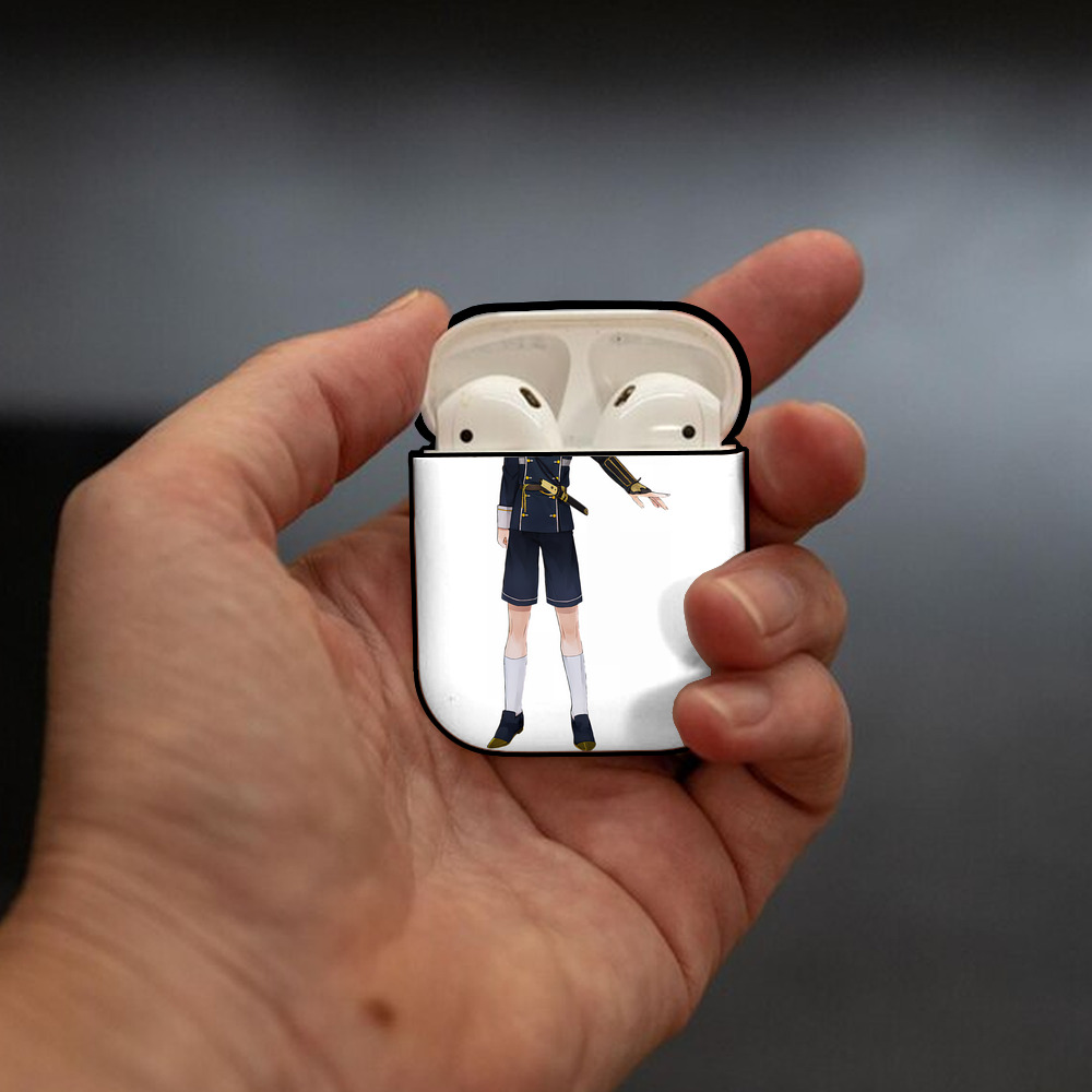 刀剣乱舞 Touken Ranbu AirPods 第2世代保護ケース ハードシェル ブラック 耐衝撃・防指紋・カラビナ付き
