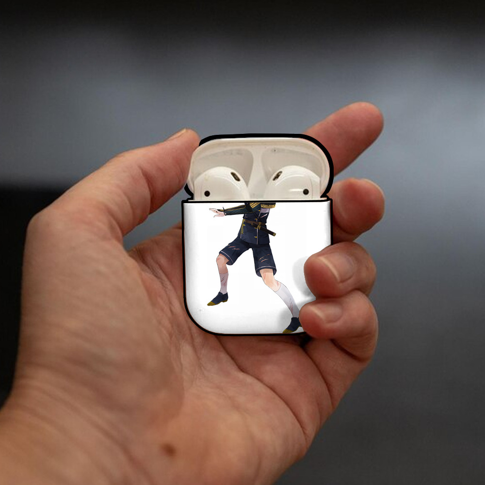 刀剣乱舞 Touken Ranbu AirPods 第2世代保護ケース ハードシェル ブラック 耐衝撃・防指紋・カラビナ付き