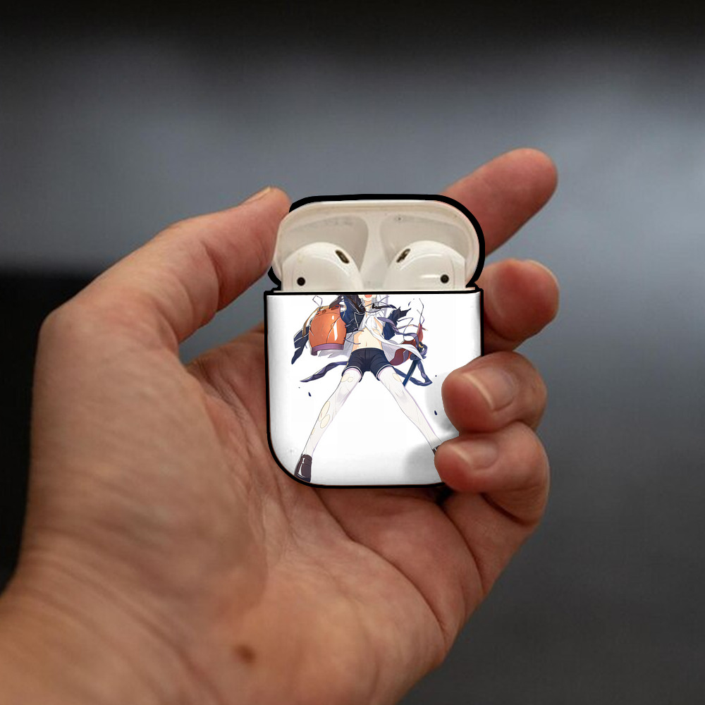 刀剣乱舞 Touken Ranbu AirPods 第2世代保護ケース ハードシェル ブラック 耐衝撃・防指紋・カラビナ付き