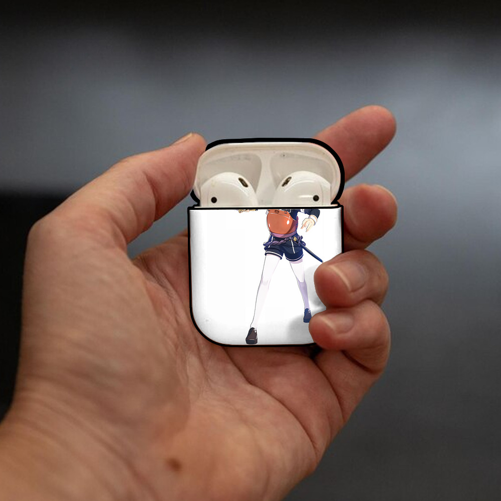 刀剣乱舞 Touken Ranbu AirPods 第2世代保護ケース ハードシェル ブラック 耐衝撃・防指紋・カラビナ付き
