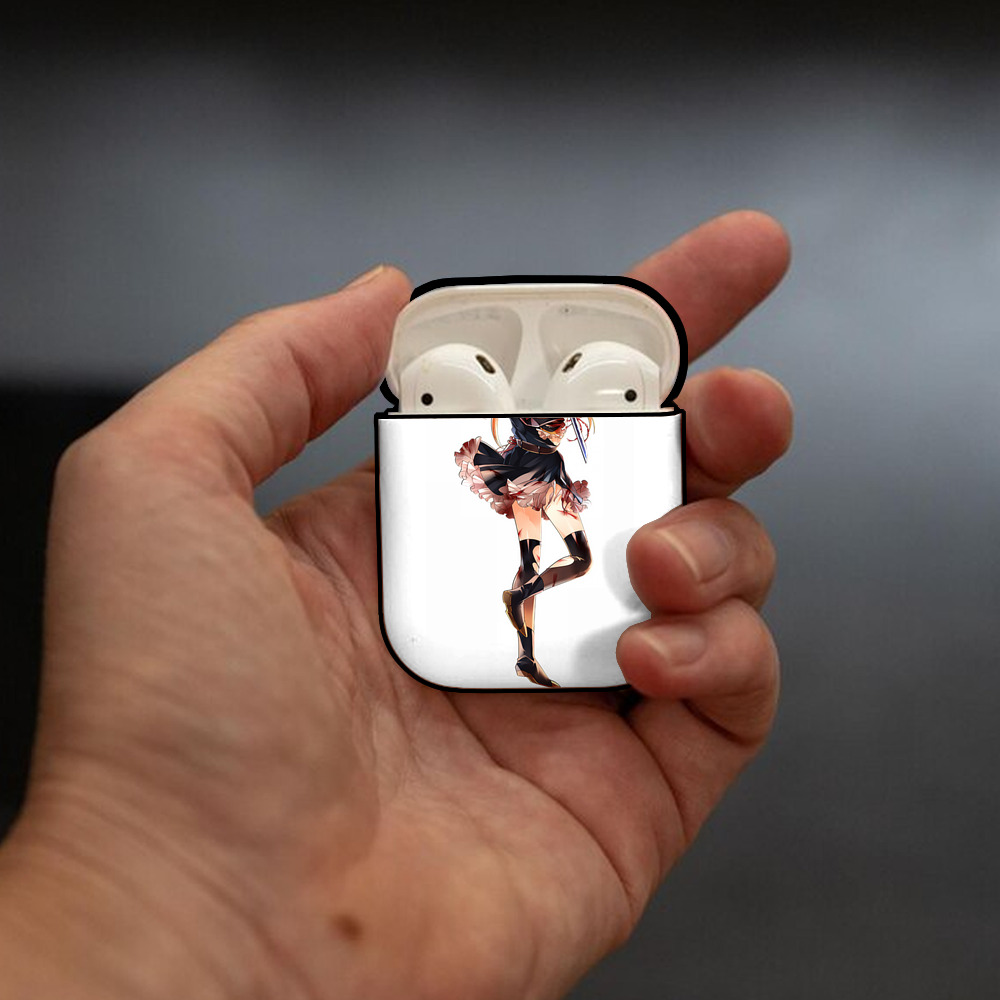 刀剣乱舞 Touken Ranbu AirPods 第2世代保護ケース ハードシェル ブラック 耐衝撃・防指紋・カラビナ付き