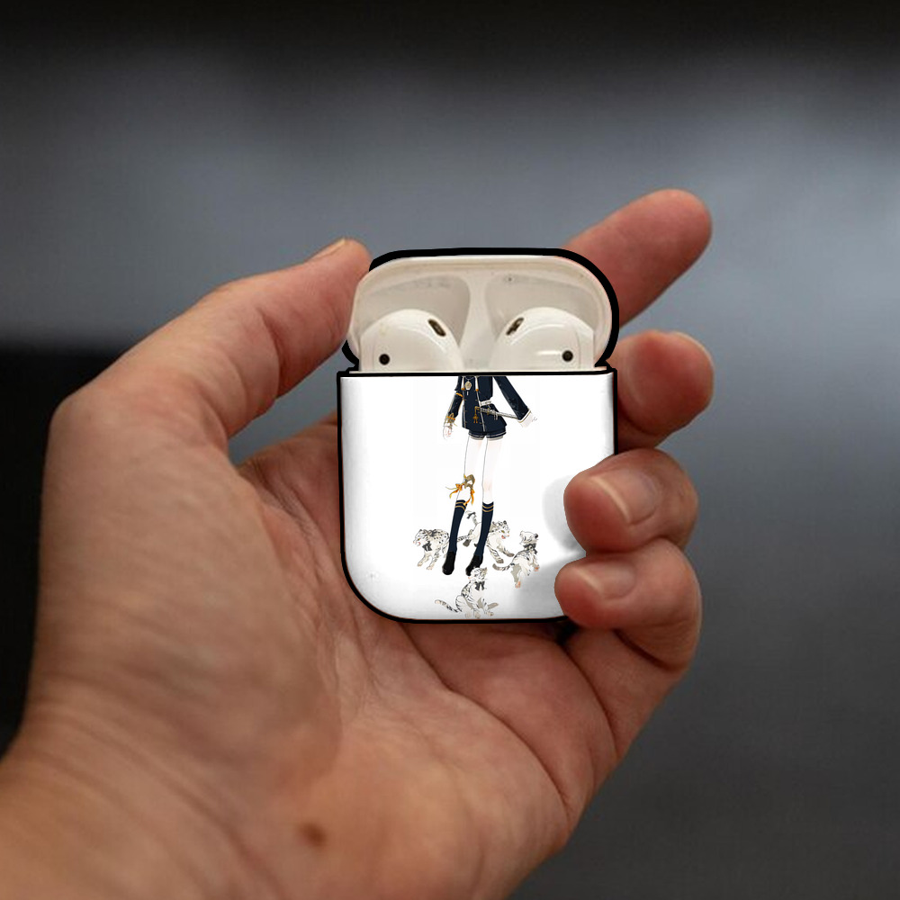 刀剣乱舞 Touken Ranbu AirPods 第2世代保護ケース ハードシェル ブラック 耐衝撃・防指紋・カラビナ付き