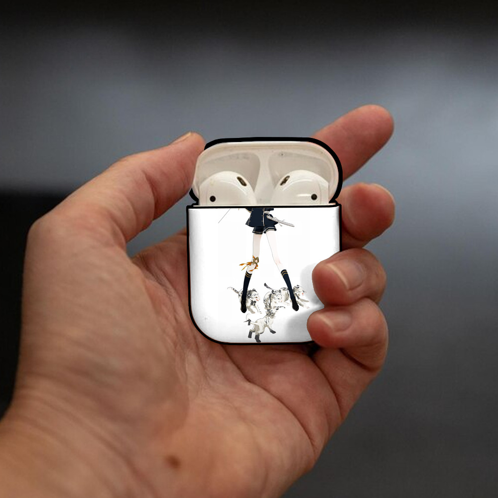 刀剣乱舞 Touken Ranbu AirPods 第2世代保護ケース ハードシェル ブラック 耐衝撃・防指紋・カラビナ付き