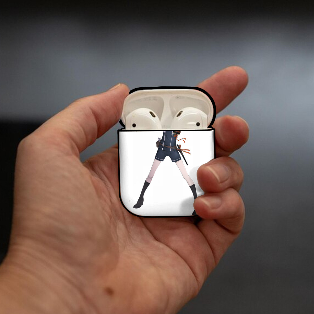 刀剣乱舞 Touken Ranbu AirPods 第2世代保護ケース ハードシェル ブラック 耐衝撃・防指紋・カラビナ付き