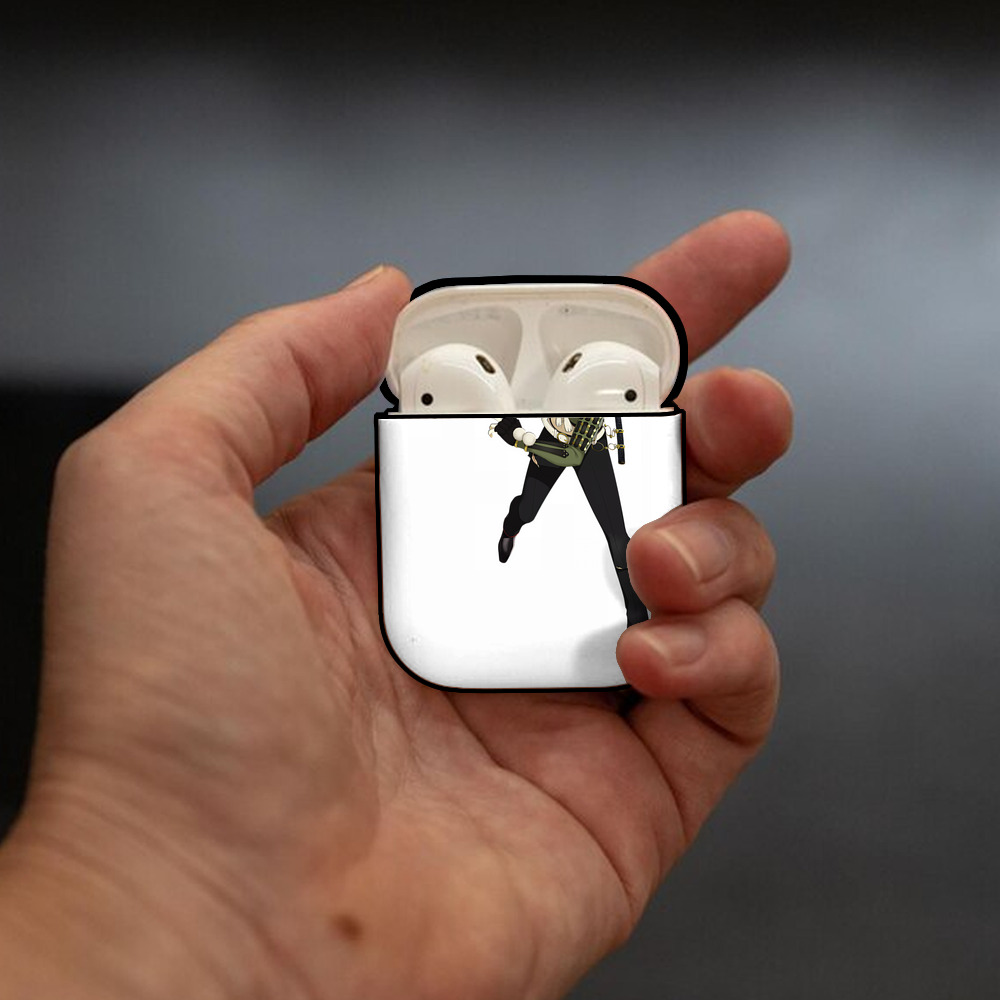 刀剣乱舞 Touken Ranbu AirPods 第2世代保護ケース ハードシェル ブラック 耐衝撃・防指紋・カラビナ付き