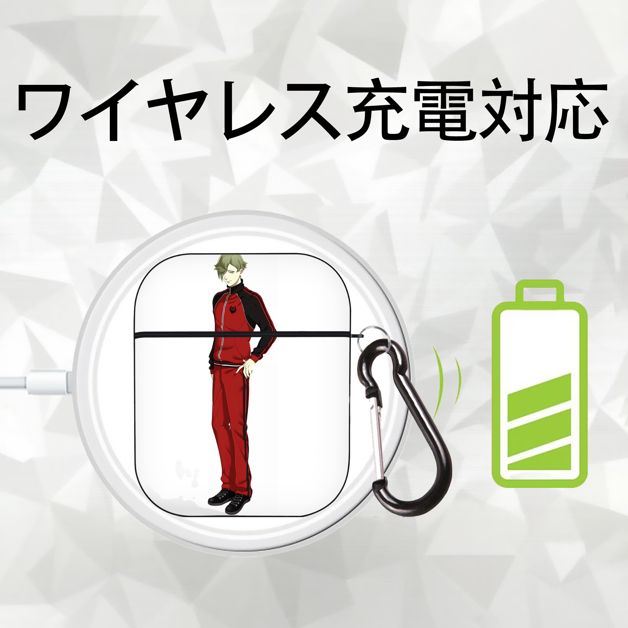 刀剣乱舞 Touken Ranbu AirPods 第2世代保護ケース ハードシェル ブラック 耐衝撃・防指紋・カラビナ付き